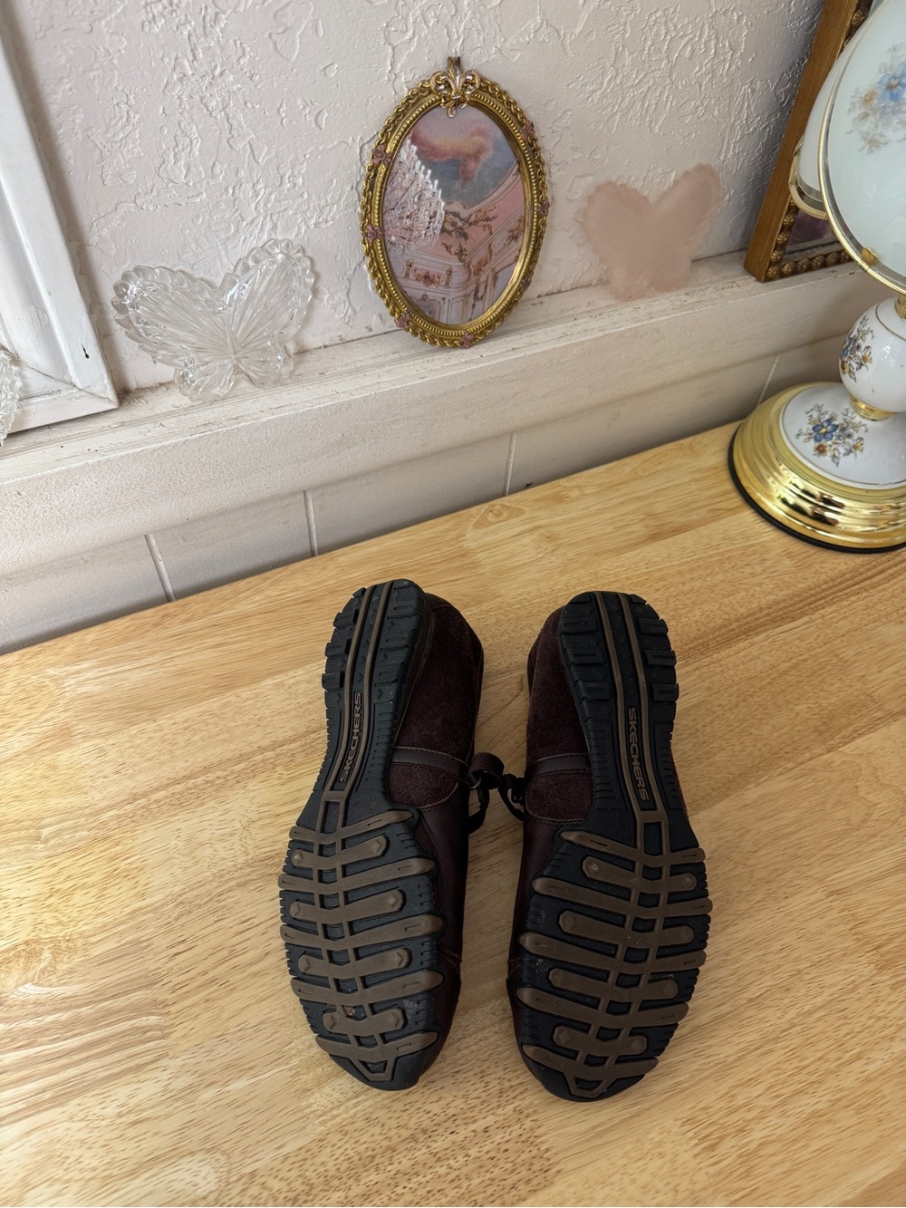 2000’s Skechers Brown Suede Leather Mary Jane Sneakers Size 7 Whimsy Indie Fall - Picture 6 of 12